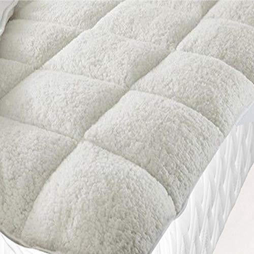Fine Linens Luxury Super Soft Warm Teddy Fleece Mattress Topper Enhancer Bedding 3 Sizes (Double Size)