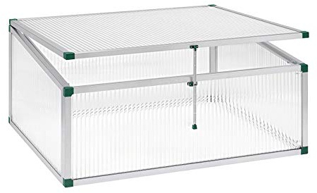 Beckmann FT3 Frühbeet Typ Allgäu Modell 3 Größe 2 – Extrem Stabil: Hagelfeste 16mm Platten – Made in Germany – UV-Schutz—Premium Aluminium Mini-Gewächshaus – 123x107 cm