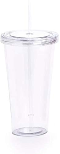 notrash2003 680 ml Smoothie Tumbler with Straw, Plastic, White
