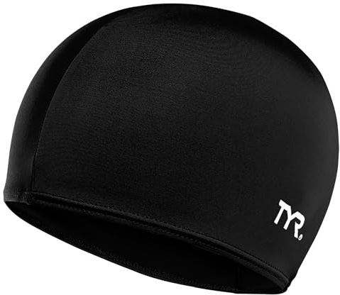 TYR Lycra Fiber Adult Swim Cap for Women and Men - Recreational and Training Cap for Lap Swimming, Casual Use - UPF 50+ Sun Protection - Nylon/Lycra