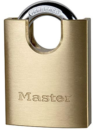 MASTER LOCK 2250EURD VORHÄNGESCHLOSS 50MM VOLLMESSING EINGEFASSTER BÜGEL