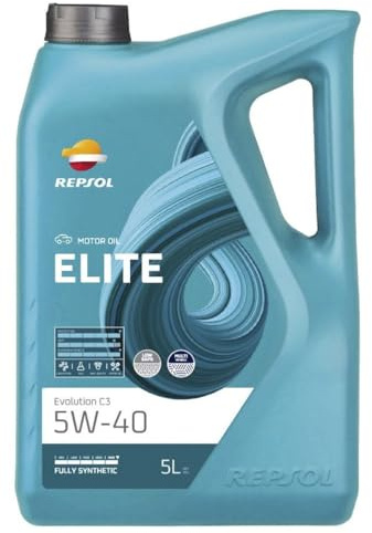 REPSOL Motoröl 5W-40 Elite Vollsynthetiköl Motor Öl ACEA C3 API SN API CF Evolution C3 5L