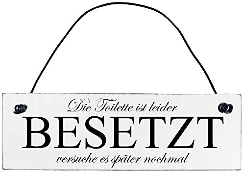 Anika Hermsen-Grallert, HomeYourself Shabby Chic Vintage Schild Toilette besetzt Dekoschild Türschild