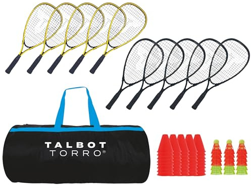Talbot-Torro Speedbadminton Set per Scuola, per 10 Giocatori, in Borsa Sportiva, 490100