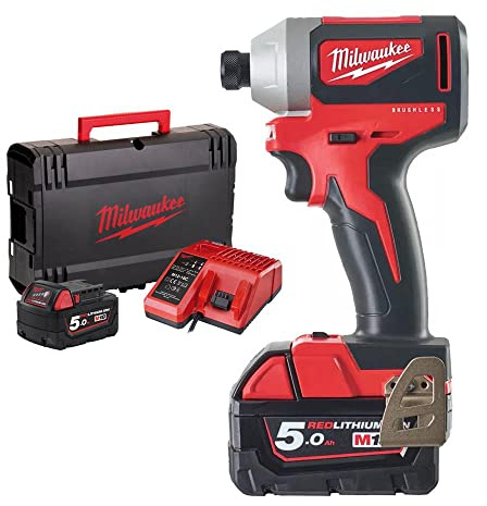 Milwaukee MILM18BLID2 18 V M18 BLID-202C Brushless Impact Driver - Red