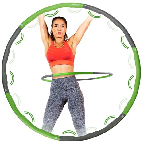 Tunturi-Fitness Hula Hoop Aro para Deportes, Unisex Adulto, Verde, 1.5 kg