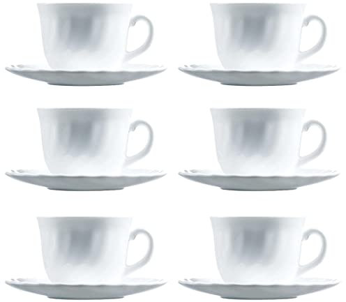 Luminarc Trianon Tazza, Bianco, Set da 12 Pezzi, 6 unità