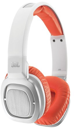 JBL J 55i On-Ear DJ-Kopfhörer mit iPhone Steuerung weiß/orange