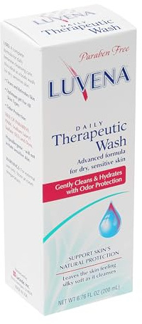 Luvena Personal Wash - Intimate Wash for Women - Gentle Feminine Wash to Help Moisturize and Resist Odor - pH Balanced, Vitamin E, Paraben Free - Gynecologist Tested - Sweet Pea Scented - (6.76 oz)