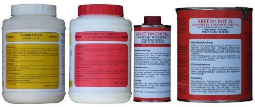 Kreem ROT 2K Tanksiegel-Komplettset 3R für Tanks bis 50 Liter 4-teilig