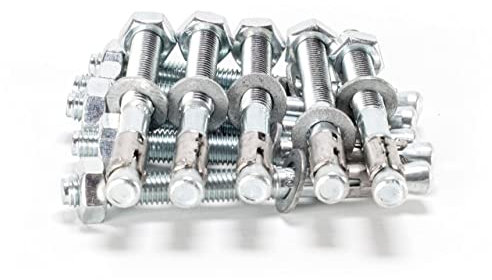 myMAW Schwerlastdübel 25 Stück Packung M12 Bolzenanker Schwerlastanker Dübel Blitzanker Anker M 12 Keilanker verzinkt