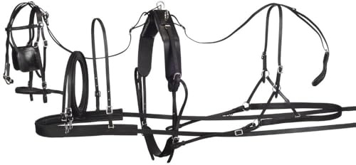Tough 1 Leather Harness, Pony, black