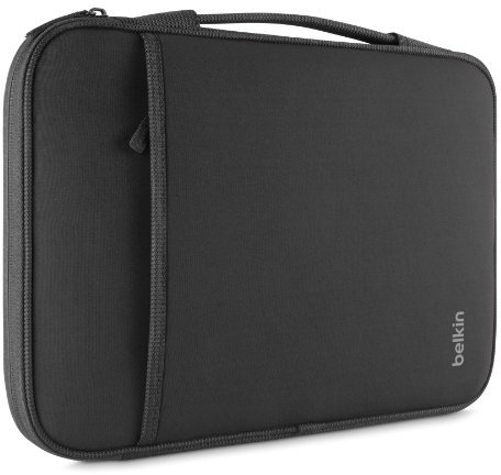 Belkin Slim Protective Sleeve with Carry Handle and Zipped Storage for Chromebooks, Netbooks and Laptops Upto 14 inch - Black