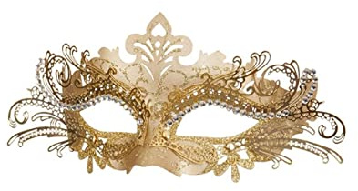 Metall-Maske filigran gold Augenmaske Venedig Kostüm Maskenball Barock