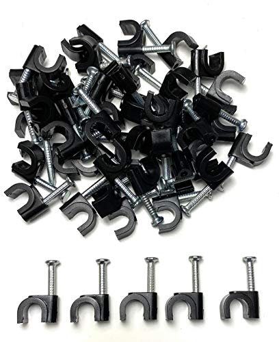 Clips Nero Cavo rotondo 7mm