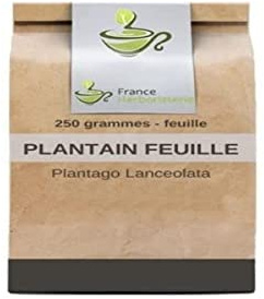 Tisane Plantain feuille 250 GRS France extra Plantago lanceolata.