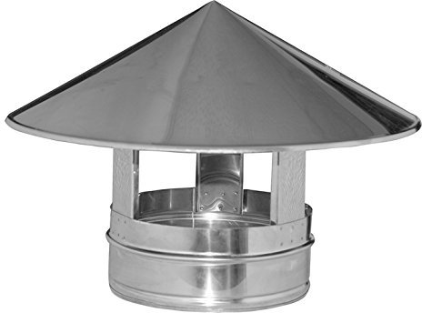 Dinak 039F08010SW Chapeau pour poêle à pellets Inox 316 L 80 mm