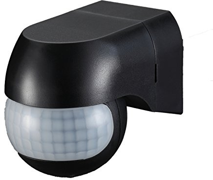 UKEW Outdoor PIR Motion Sensor Switch - IP44 (Passive Infrared) 180° Motion Detector Wall-Mounted - 12m Range Adjustable Timer 10s-15min Ideal for Security Lights - 800W Max Load