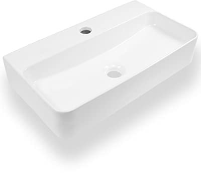 Art-of-Baan® Lavabo di design, a scodella, 575 * 380 * 205 mm, bianco, con effetto loto (5062NEU)