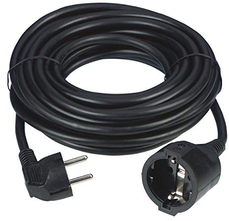REV Verlängerungskabel 3m - H05VV-F, Innenbereich, schwarz