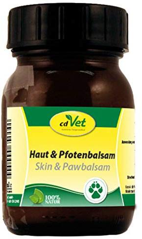 cdVet Naturprodukte Haut & Pfotenbalsam 75 ml – Natürliche Pflege für Hundehaut und Pfoten – Schutz für empfindliche, trockene Haut