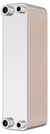 Wiltec Wärmetauscher 40 Platten, max. 165 kW, 4 m³/h 1,60 l je Durchgang, Plattenwärmetauscher aus Edelstahl als Wärmeüberträger
