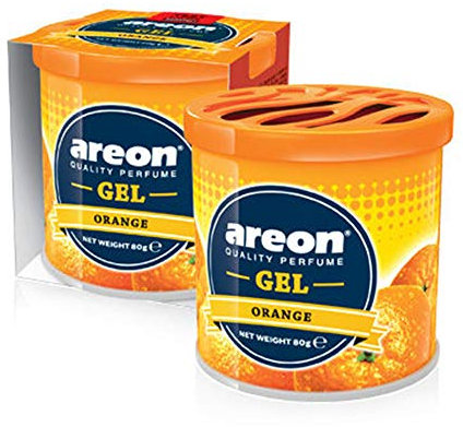 AREON Luftfräschare gel CAN bildoft, doftburk, rumsdoft, uppfriskande luftfräschare (orange)
