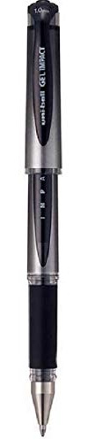 Uni Ball Kugelschreiber mit Kappe, Schwarz, UM 153S) Gel Impact Rollerball Kugelschreiber, breit, 1 mm Spitze, Spitze, 0,6 mm Strichbreite, 1 Stück