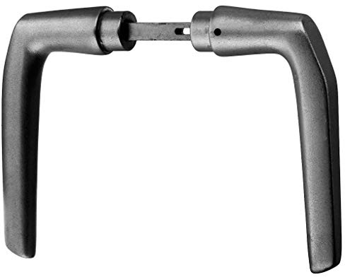 Alberts 412661 Maneta de puertas, Aluminio, Anodizada plateada, para cajas de cerradura 50 - 60 mm, Anchura 115 mm