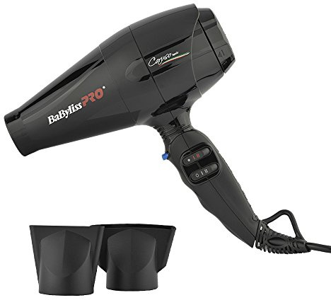 Babyliss Pro BAB6510IE Caruso Haartrockner mit Ionen-Technologie, schwarz, Black