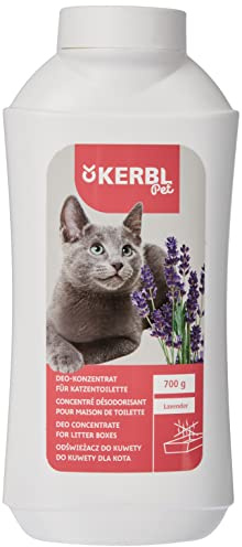 Kerbl Pet Deo-Konzentrat für Katzentoiletten | 700 g, Lavendelduft, Pulverkonzentrat zur Geruchsneutralisierung in Katzentoiletten, ausreichend für ca. 30 Anwendungen