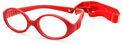 EnzoDate Flessibile vite non dimensione 41/15 ragazze occhiali con cavo, ragazzi occhiali & cinturino, occhiali per bambini, Baby Safe Bendable di occhiali da vista per età 1-2Y