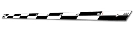 Sindutec® Fotomaßstab Dibond 100 cm Nordpfeil Lineal Maßstab