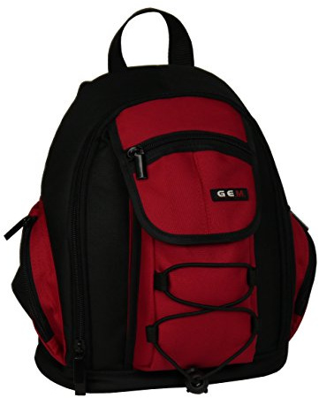 GEM Titanium Backpack for Samsung NX500 Compact System Camera and Accessories - Weather Cover Included - Life Time Warranty (Red/Black)