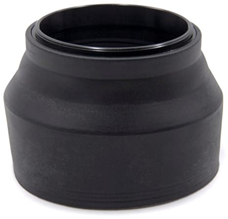vhbw Gegenlichtblende kompatibel mit Nikon 55-200 mm 4.0-5.6 AF-S DX G ED 52mm Objektiv, Schwarz, Gummi, Rund, 7,2 cm