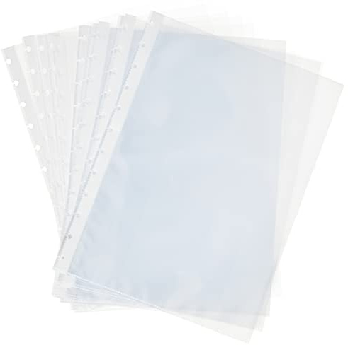 Exacompta - Ref. 56270E - Refill med 20 släta löstagbara fickor för löstagbara ringpärmar av polypropylen - 40 vyer - A4-format - genomskinlig kristallfärg