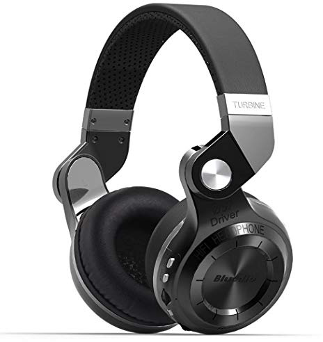 Bluedio T2 Plus Turbine Wireless Bluetooth Headphones with Mic/Micro SD Card Slot/FM Radio (Black)