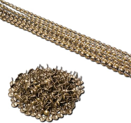 Heiro 10 Meter Ziernagelstangen altgold gefleckt 11 mm 130 1/3