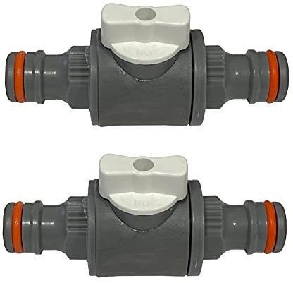 (Pack of 2) Quick Release Garden hosepipe/Irrigation line in line Shut Off valves,Controls The Flow of Water,Universal Garden Hose Connection,Watering Connector/Adaptor