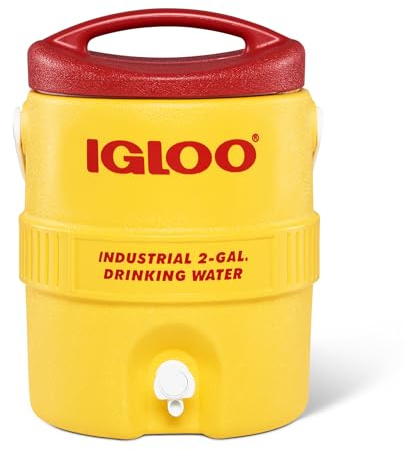 Igloo Getränkekanister 2 Gallon, isolierter Wasserkanister mit Zapfhahn ca. 7,5 L, Getränkebehälter, Getränkespender für Camping, Sport und Freizeit