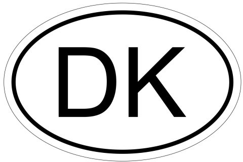 Kiwistar - Autoaufkleber - 10x6,6 cm - außen klebend - Dänemark DK 10 x 6,6cm Autoaufkleber Sticker Aufkleber KFZ Flagge Fahne