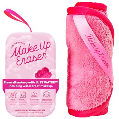 The Original MakeUp Eraser PRO, Effortlessly Remove All Makeup Using Only Water, Including Waterproof Mascara, Eyeliner, Foundation, Lipstick, Sunscreen,and More! Original Pink, 1ct.