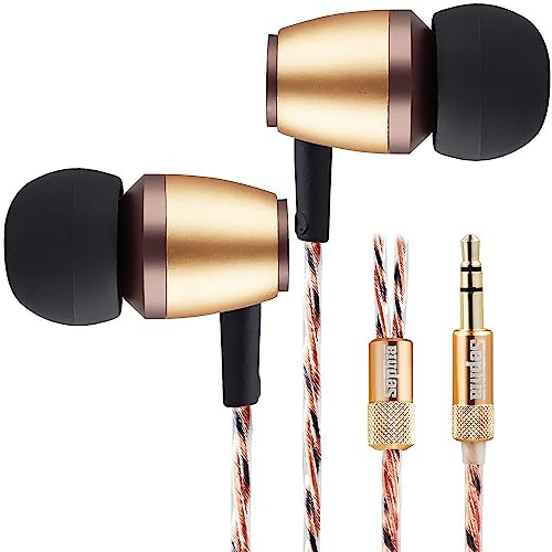 Sephia SP8040 Wired In Ear Headphones, Earphones with Deep Bass Noise Isolating Fit Tangle Free Cable and Carry Case 3.5mm Jack