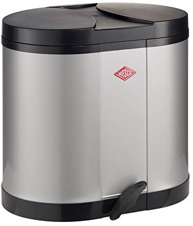 Wesco Öko-Sammler 170 - 2 x 15 Liter, aus Kunststoff, silber