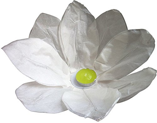 10 Stück Wasserlaterne Lotusblüte Seerose Schwimmlaterne Schwimmkerzen Outdoor Laterne mit Teelichter Kerzen Windlicht Weiß aus Papier