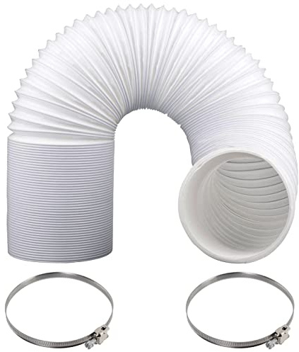 SPARES2GO Extra Long Vent Hose & Screw Clips Kit for Bosch Tumble Dryer (6 Metre, 100mm Diameter)