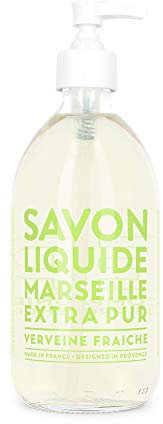 La Compagnie de Provence - Savon Liquide de Marseille 495ml - Parfum Verveine Fraîche - Flacon en Verre - Pour Corps et Mains - Made in France