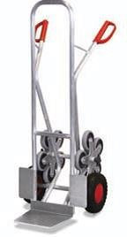 JRIP - Aluminium Treppenkarre, 200 kg, 5 fünfarmigen Radsternen, Luftbereift, 'MADE BY VARIOFIT', Silber