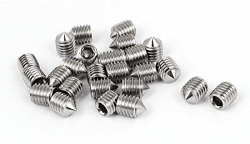 sourcing map 25 Stück M8x10mm Kegelspitze Sechskant Sockel Roden Schrauben Edelstahl de