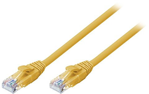 LINDY 48060 Cable de Red U/UTP Cat.6, Amarillo, 0,3 m